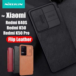 NILLKIN เคส Xiaomi Redmi K40S K50 Pro รุ่น Qin Pro Flip Leather Wallet Bag TPU+PC Camera Protection Case