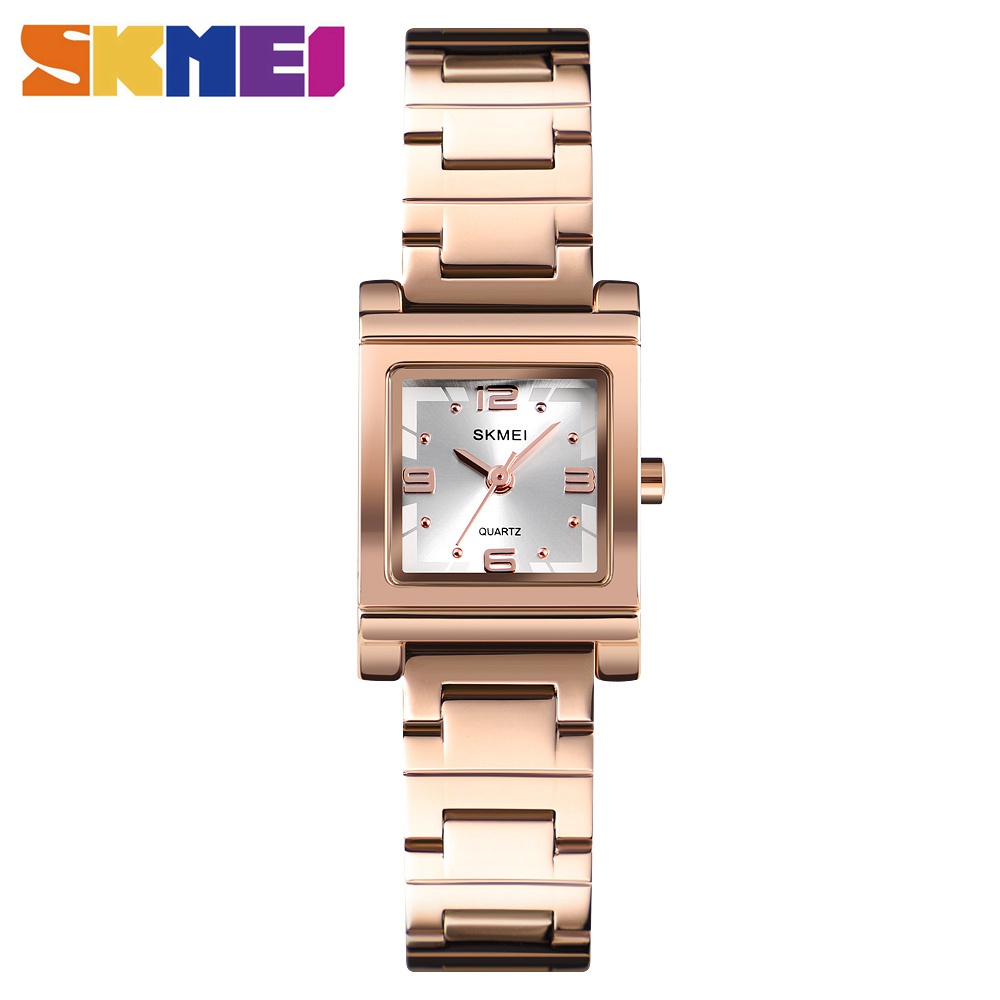 ภาพหน้าปกสินค้าSKMEI นาฬิกาข้อมือสแตนเลสกันน้ำสำหรับผู้หญิง watch