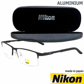 Nikon แว่นตา รุ่น 6235 C-1 สีดำ กรอบเซาะร่อง ขาสปริง วัสดุ อลูมิเนียม กรอบแว่นตา Eyeglasses
