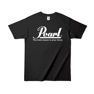 เสื้อยืด PEARL DRUM T SHIRT COTTON 100% กลอง วงดนตรี