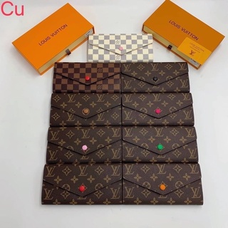 MS LV /cu กระเป๋าสตางค์ใบยาว กระเป๋าปั้มแบรนด์👛