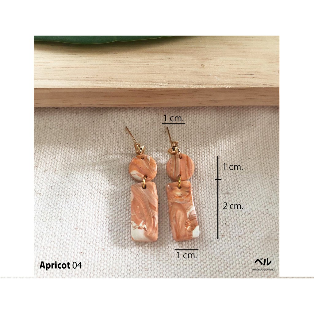 ต่างหูแฟชั่น-ต่างหูวินเทจ-handmade-earring-สี-apricot