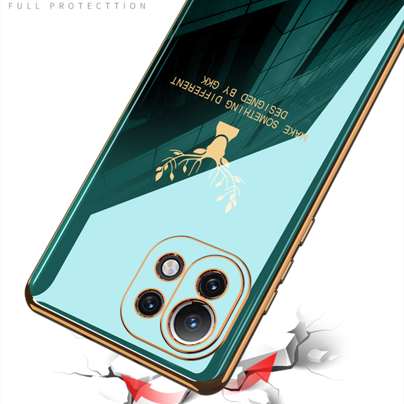 เคสโทรศัพท์-xiaomi-mi-11-mi-11-lite-casing-mobile-creative-tide-brand-mobile-all-inclusive-anti-fall-vintage-deer-electroplating-phone-case-เคส-mi11-mi11-lite-back-cover