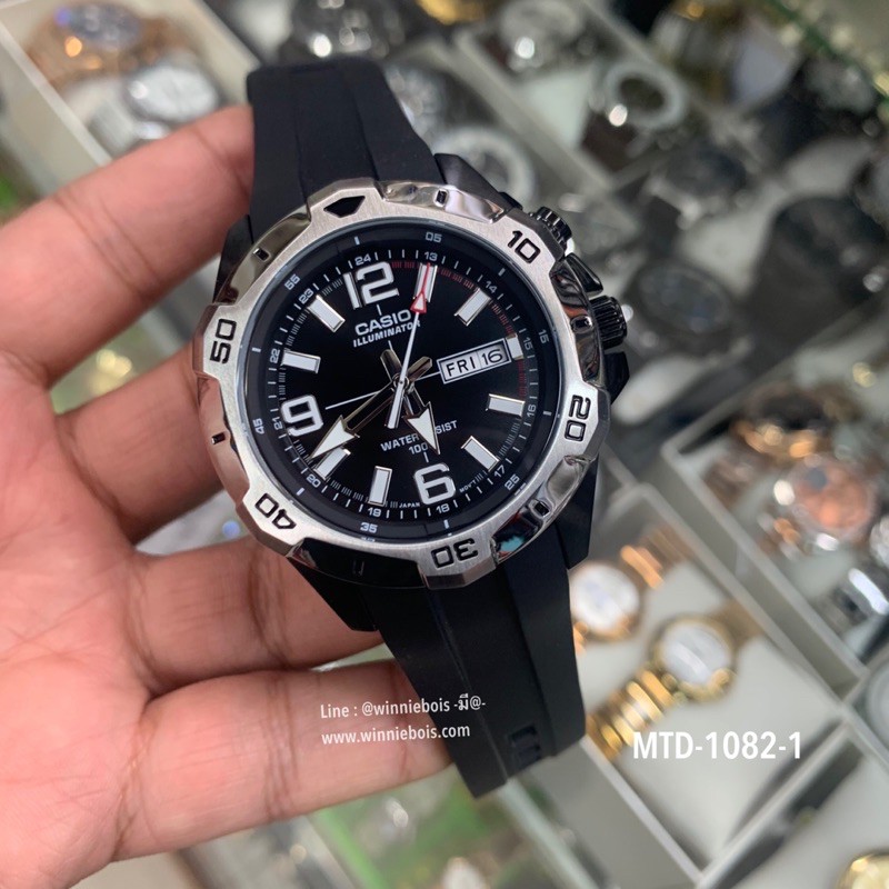 นาฬิกาคาสิโอ Casio MTD-1082-1 ฝาแบบใช้สกรูยึดล็อค รับประกัน 1 ปี | Shopee  Thailand