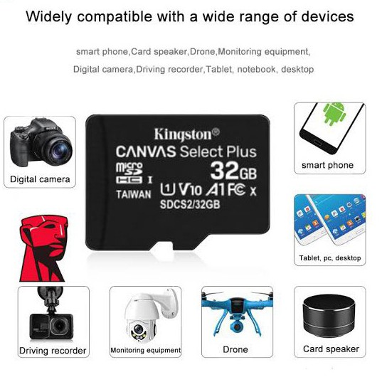 ภาพสินค้าNEW SD CARD Mem เมมโมรี่การ์ด (ของแท้) Memory Card Kingston 16GB Micro Class 10 100 MB/s SDHC/SDXC SD card จากร้าน dengxueyi บน Shopee ภาพที่ 4