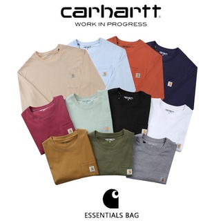 Tide brand Carhartt solid color K87 tooling pocket long-sleeved couple with the same embroidered logo sweater