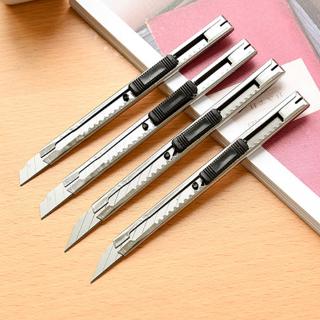 Set of 4pcs Snap off utility stainless steel knife (2pcs each 45/30 degree blade tip) Office stationery DIY handicraft tool