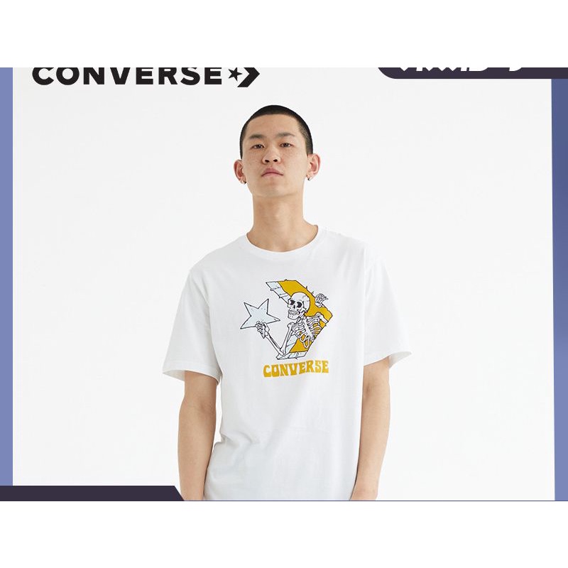 เสื้อยืดพิมพ์ลายแฟชั่น-converse-converse-เทรนด์บุคลิกภาพรูปแบบหัวกะโหลกเสื้อยืดแขนสั้นผู้ชายเสื้อกีฬา-10022195