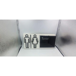 ป้ายห้องน้ำ(premium)สัญลักษณ์นูนรวมชายและหญิง