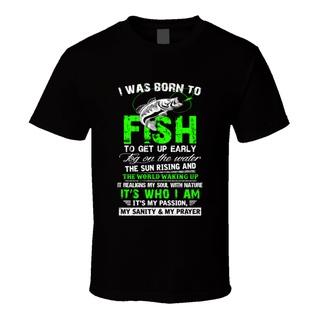 [100% Cotton] เสื้อยืด พิมพ์ลาย Born To Fishin Fisherman สไตล์คลาสสิก สําหรับผู้ชาย KEidbg85IDgegg79