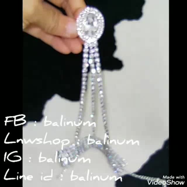 balinum-ac-3056-สร้อยข้อมือเชื่อมแหวนงานอินเดีย-ตัวเรือนเงินประดับเพชร-ฟรีไซส์