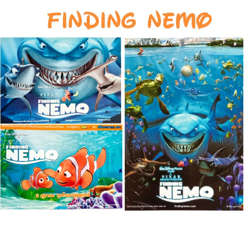 แฮนด์บิล-finding-nemo-2003-นีโม-ปลาเล็กหัวใจโต๊-โต-handbill-ใบปิดหนัง-การ์ตูน