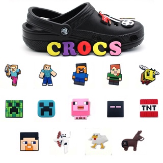 ภาพหน้าปกสินค้าจี้การ์ตูน Minecraft Graffiti Series Jibbitz PVC สไตล์คลาสสิก สําหรับตกแต่งรองเท้า Crocs Clogs ขายส่ง ที่เกี่ยวข้อง