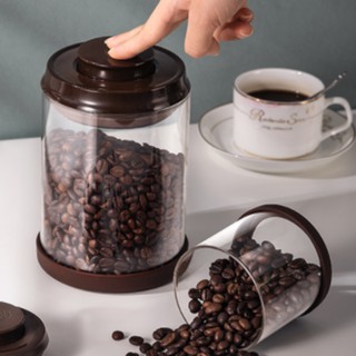 กล่องเก็บเมล็ดกาแฟ สูญญากาศ Creative Coffee Jar กระปุกสูญญากาศ กระปุกเก็บเมล็ดกาแฟโปร่งแสง💯💯💯พร้อมส่ง