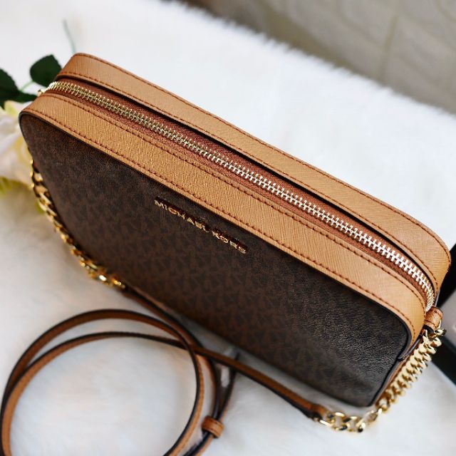 แท้-พร้อมส่ง-กระเป๋าสะพายข้าง-mk-michael-kors-jet-set-large-ew-crossbody-acorn