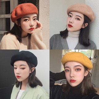 สินค้า หมวกเบเร่ต์ สไตล์เกาหลีและญี่ปุ่น แฟชั่นสำหรับผู้หญิง