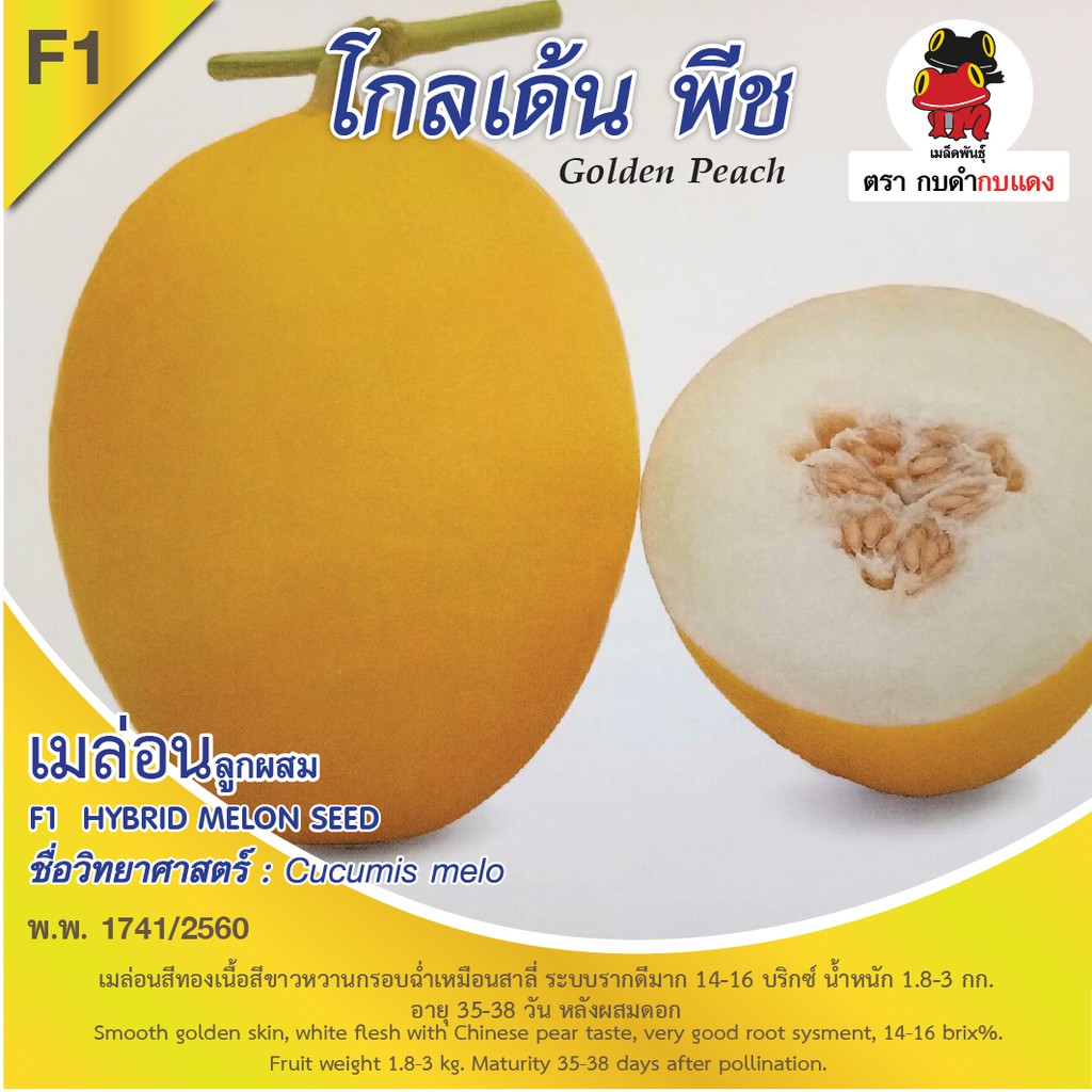 เมล็ดพันธุ์-เมล่อนโกลเด้นพีท-บรรจุ-3-เมล็ด