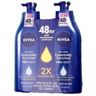 NIVEA Essentially Enriched Body Lotion Dry to Very Dry Skin 625 ml.x2 ผิวแห้งถึงผิวแห้งมาก