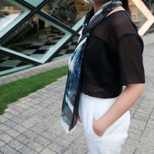 black-chiffon-top-เสื้อ