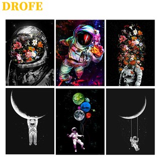 Drofe ( 40X50 ซม . ) ภาพระบายสีตามหมายเลขแบบไม่มีกรอบสําหรับตกแต่งบ้าน