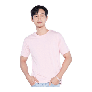 โปรโมชั่น : ห่านคู่ เสื้อยืดคอกลมสีชมพู รุ่น Essential