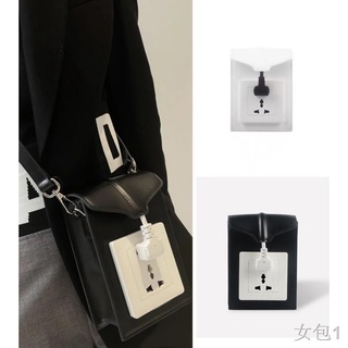 Switch socket mini mobile phone bag shoulder messenger กระเป๋าสี่เหลี่ยมเล็ก