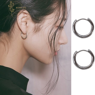 ภาพหน้าปกสินค้าRoselife Unisex Stainless Steel Circle Hoop Earrings 4 Size for Women Girls 1 Pair ซึ่งคุณอาจชอบสินค้านี้