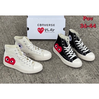 สินค้า รองเท้า COMME Des GARCONS PLAY x Converse Chuck Taylor รองเท้าหุ้มข้อ💈 สินค้าพร้อมกล่อง 💈🔥🥬🌸
