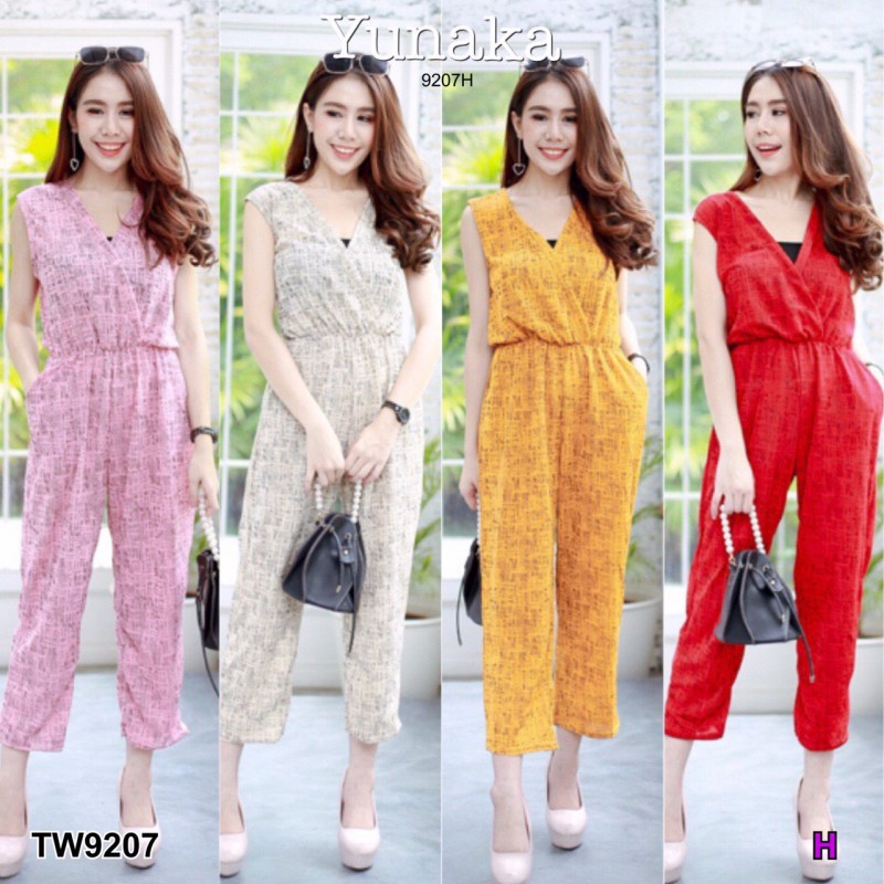 tw9207-jumpsuit-จั๊มสูทยาวแขนกุด