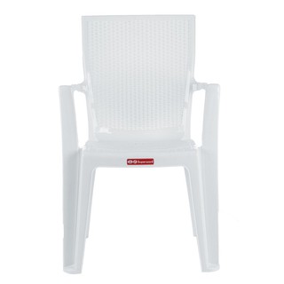 โต๊ะ เก้าอี้ เก้าอี้พนักพิงท้าวแขน SUPERWARE GIAVA ARMCHIR สีขาว เฟอร์นิเจอร์นอกบ้าน สวน อุปกรณ์ตกแต่ง PLASTIC POLYPROPY