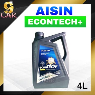 AISIN น้ำมันเครื่องเบนซิน ECONTECH+ 10W-40  ( API SN / CF ) 4L กึ่งสังเคราะห์