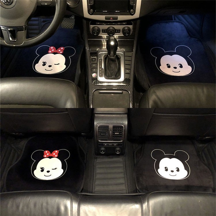 พร้อมส่ง-minnie-mickey-car-pedal-cartoon-car-anti-slip-foot-pads-อุปกรณ์รถน่ารัก-ๆ-ของแต่งรถ