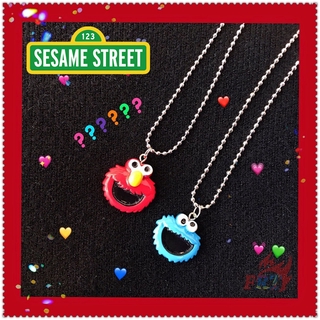 สร้อยคอ พร้อมจี้การ์ตูน Sesame Street เอลโม่ คุกกี้มอนสเตอร์ 1 ชิ้น เครื่องประดับสร้อยคอ เหมาะเป็นของขวัญ (2 สี)