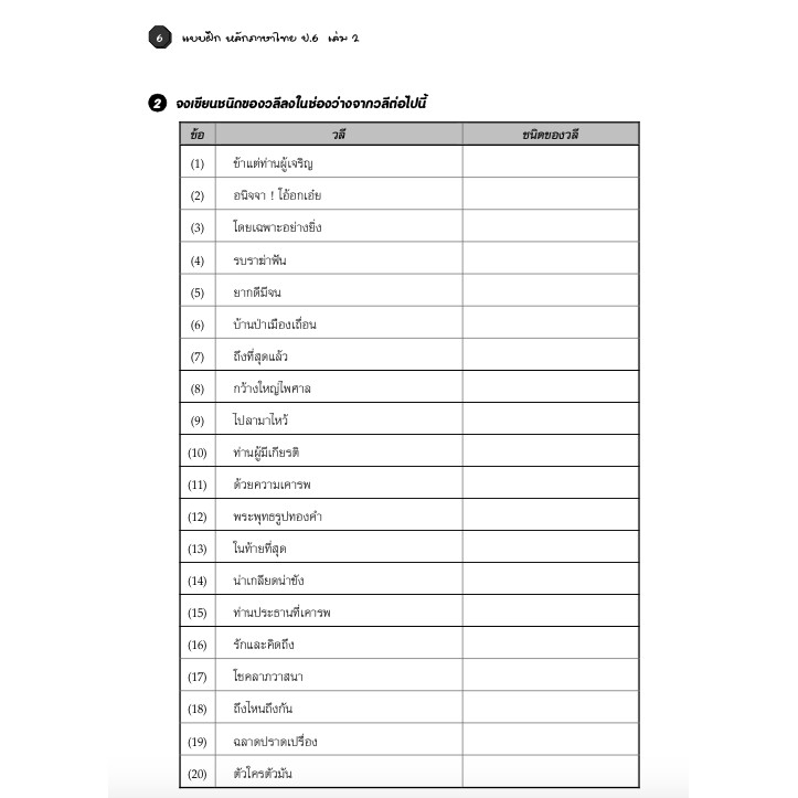 แบบฝึกหลักภาษาไทยป-6-เล่ม-2-เฉลย-สำนักพิมพ์โฟกัส