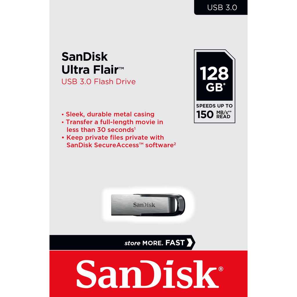 ภาพหน้าปกสินค้าSanDisk Ultra Flair USB 3.0 128GB - Speed 150MB (SDCZ73_128G_G46) จากร้าน sandisk_thailand_officialshop บน Shopee