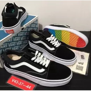 Vans Old Skool Yacht Club Rainbow ลดสูงสุด!! รองเท้าผ้าใบ แวนส์พื้นลายสีรุ้ง ราคาพิเศษ! พร้อมกล่องอุปกรณ์ครบ! 