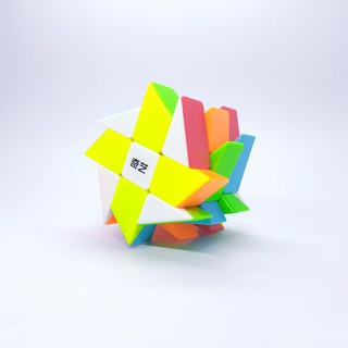 รูบิค แปลก ๆ รูบิค ของแท้ อย่างดี Qiyi Windmill 3x3 stickereless Magic Cube rubix cube qiyi cube SharkRubik