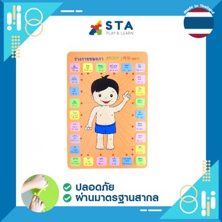 ของเล่น ชุดคำศัพท์ร่างกายของเรา แถมฟรี! ไฟลแบบฝึกหัด ) อักษรภาษาอังกฤษ ภาษาจีน