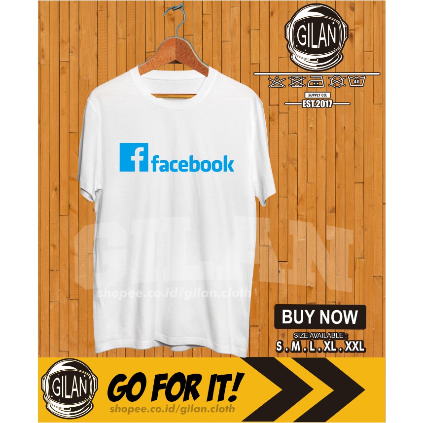 เสื้อทหาร-โลโก้facebookเสื้อยืดโลโก้โซเชียลมีเดีย-ผ้าgilan