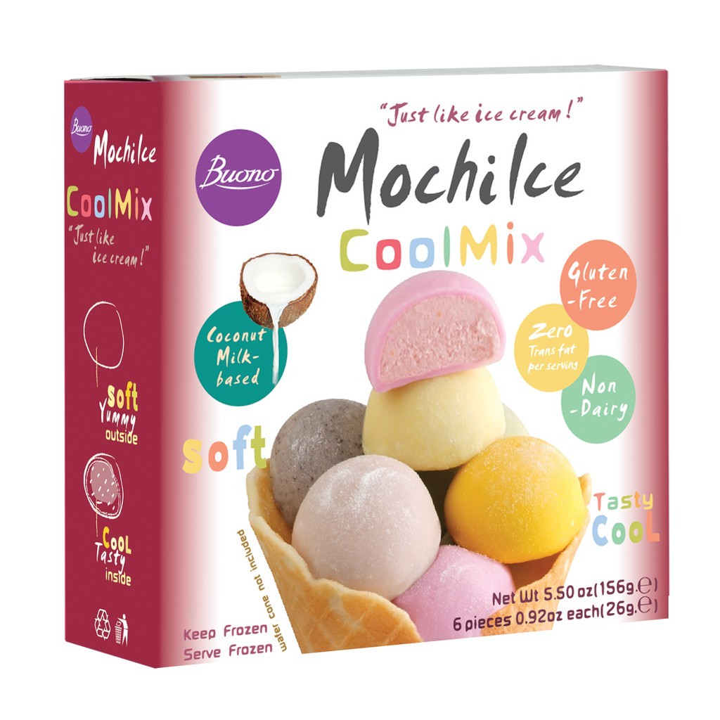 ภาพหน้าปกสินค้าNon-Dairy Mochi Ice Cream 1 กล่อง มี 6 ชิ้น (มีหลากหลายรสชาติ)