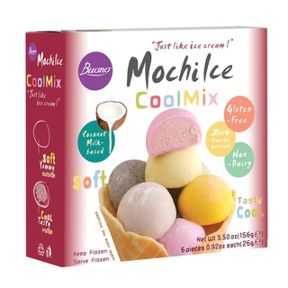 ราคาNon-Dairy Mochi Ice Cream 1 กล่อง มี 6 ชิ้น (มีหลากหลายรสชาติ)