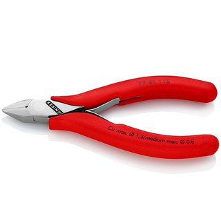 KNIPEX Electronics Diagonal Cutter 115 mm คีมตัดสำหรับงานอิเล็กทรอนิกส์ 115 มม. รุ่น 7741115