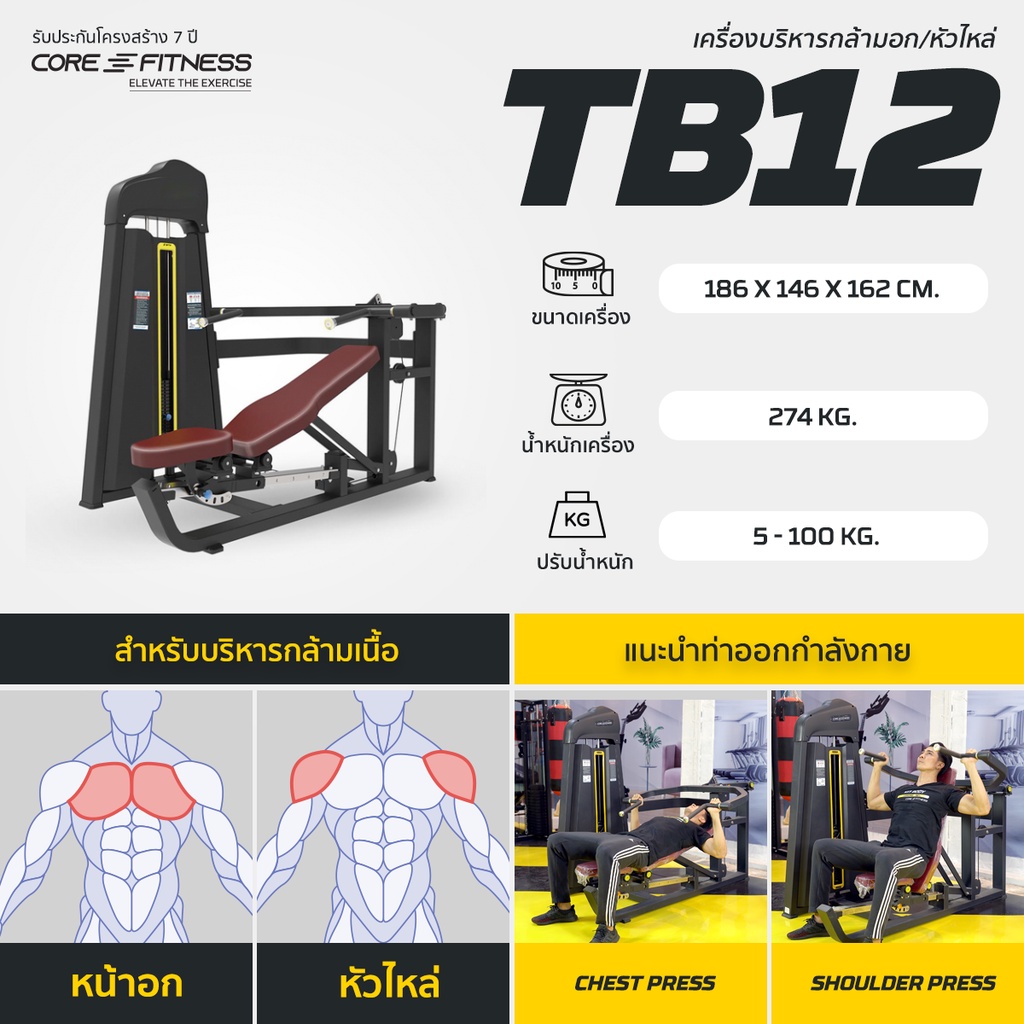 core-fitness-tb12-dual-function-shoulder-press-chest-press-เครื่องบริหารกล้ามอก-หัวไหล่-รับประกัน-7-ปี