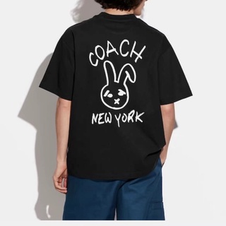 เสื้อยืดแขนสั้นลําลอง ผ้าฝ้าย พิมพ์ลาย Coach แฟชั่นฤดูใบไม้ผลิ และฤดูร้อน สําหรับผู้ชาย