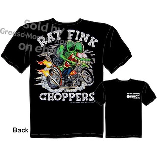 เสื้อยืดโอเวอร์ไซส์Hot Fashion Rat Fink Choppers Mens Cool T shirt Big Daddy Shirt Ed Roth Apparel TeeS-3XL