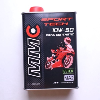 น้ำมันเครื่อง MMC SPORT TECH 4T API SN/MA2 10W40 หรือ 10W50 กล่องเหล็ก 1ลิตร น้ำมันเครื่องมอเตอร์ไซค์