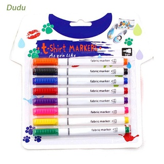 Dudu ปากกามาร์กเกอร์ Diy สําหรับใช้ในการเพ้นท์ตกแต่งเสื้อผ้า 8ชิ้น