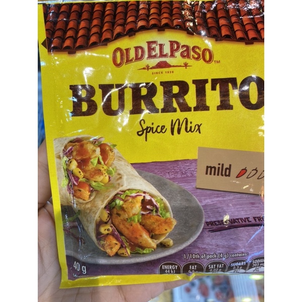 ซอสผงปรุงรส ตรา โอลด์ เอล พาโซ 40 g. Burrito Spice Mix ( Old El Paso