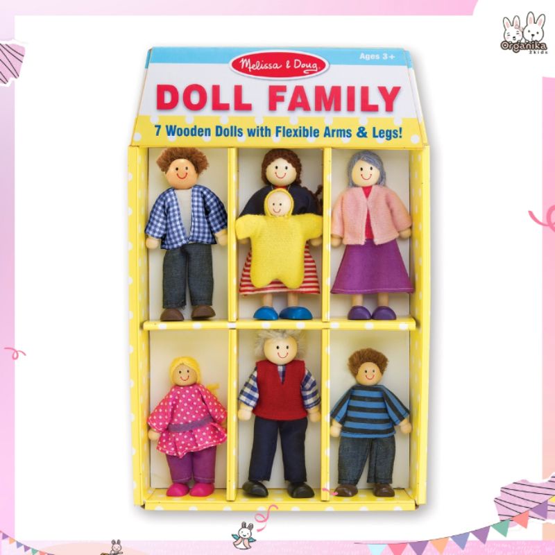 Melissa Doug Wooden Doll Family Shopee Thailand