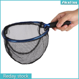 AKS Fishing Net Soft Mesh Fishing Landing Net Aluminium Alloy Frame Telescopic Fishing Net